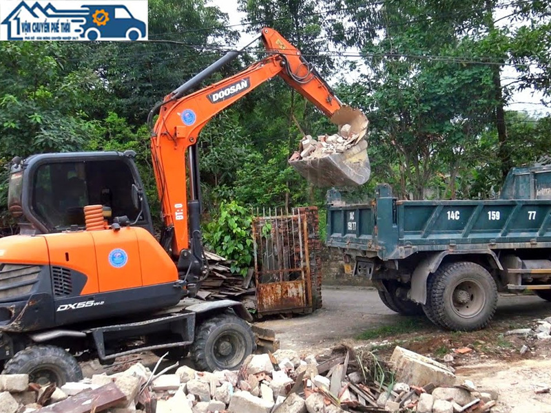 Nhận đào móng nhà và vận chuyển đất thải đi đổ tại các quận
